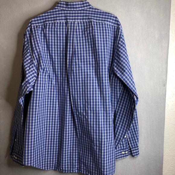 Ralph Lauren Classic Fit Mens Long Sleeve Size‎ XXL Blue Check 100% Cotton EUC - Picture 3 of 6
